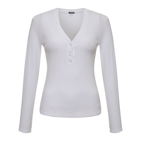 Monroe Baby Thermal V Neck Henley - Picture 1 of 12